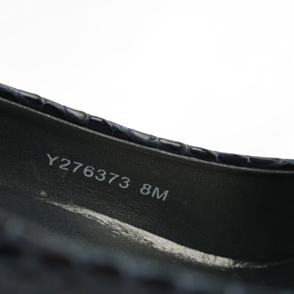 Stuart Weitzman Womens Logo Plainfield Pumps Size 8 Blue Python Heel Dress Shoes - Picture 11 of 12